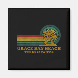 Grace Bay Beach Turks Caicos Familie Sommer Magnet
