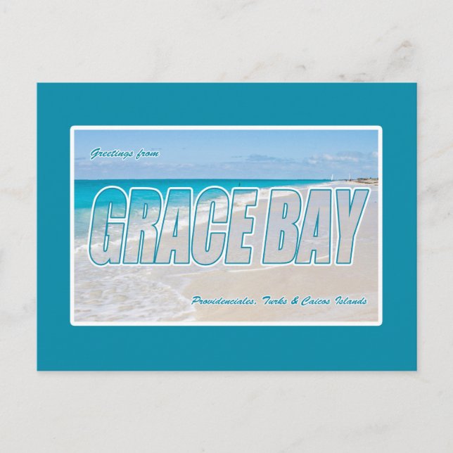 Grace Bay Beach, Turks & Caicos Inseln Postcard Postkarte (Vorderseite)