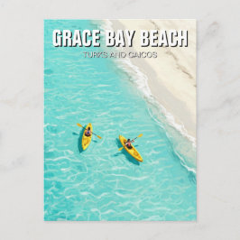 Grace Bay Beach Turks und Caicos Reisen Postkarte
