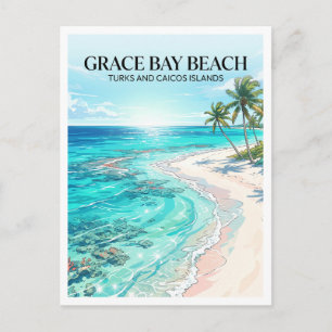 Grace Bay Beach Turks- und Caicosinseln Postkarte