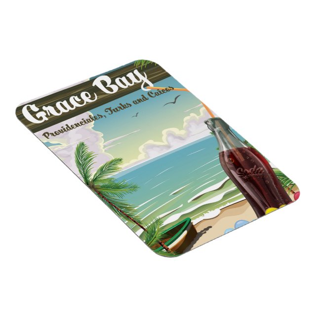 Grace Bay, Providenciales, Turks und Caicos Travel Magnet (Rechte Seite)