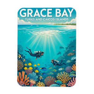 Grace Bay, Providenciales Turks- und Caicosinseln Magnet