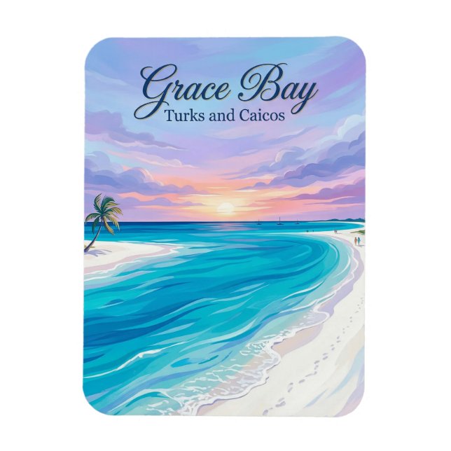 Grace Bay Turks- und Caicosinseln Magnet (Vertikal)