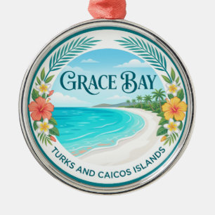 Grace Bay Turks- und Caicosinseln Ornament Aus Metall