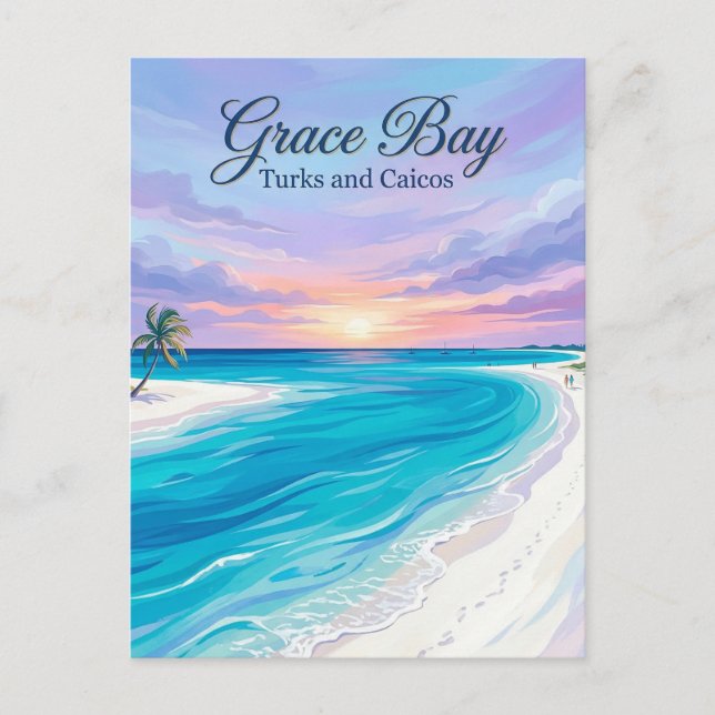 Grace Bay Turks- und Caicosinseln Postkarte (Vorderseite)