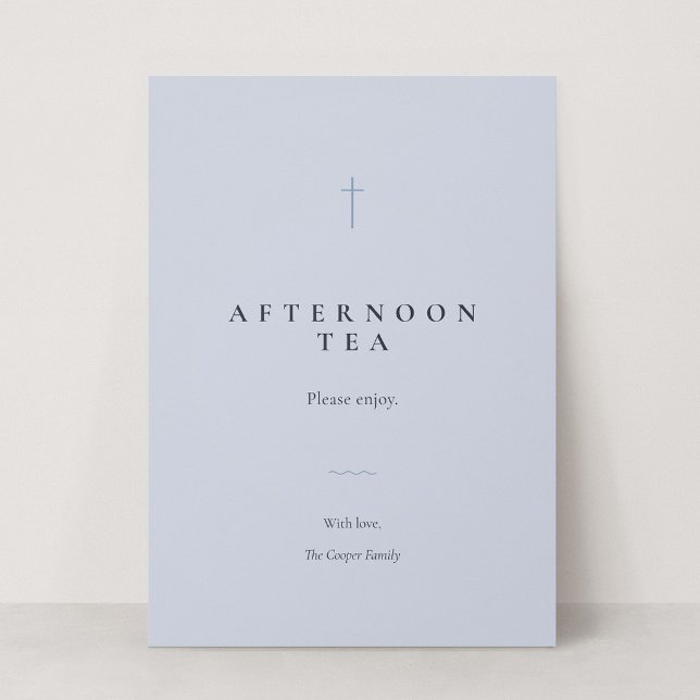 Grace Blue Religiöses Ereignis Essen oder Buffet S (Grace | Blue - 5x7 Buffet Label Sign (Afternoon Tea Placeholder))