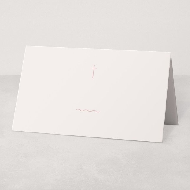 Grace Blush Religiöse Platzkarte oder Buffet-Label (Grace | Blush - Folded Buffet or Place Card for Handwriting)