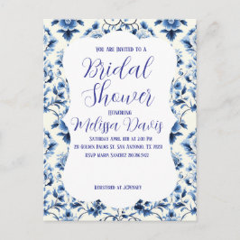 Grace Chinoiserie Bridal Shower Invitation Postkarte