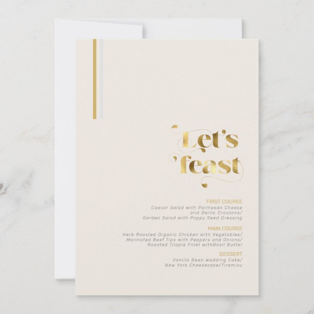 Grace Clinton Menü Gold/Silber ID887 (Vorderseite)