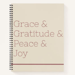 Grace Danky Peace Joy Bullet Journal Notizbuch