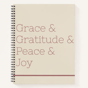 Grace Danky Peace Joy Bullet Journal Notizbuch