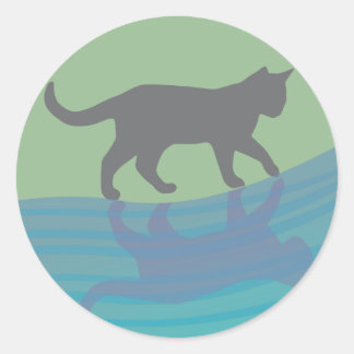 Grace des Flusses Runder Aufkleber