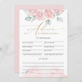 GRACE Elegant Blush Bloral Baby Advice Vorhersagen Einladung