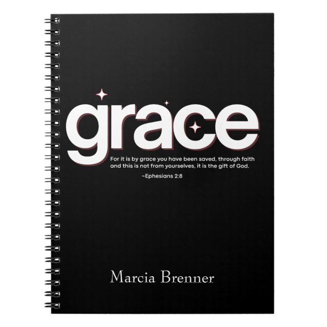 Grace Ephesians 2:8 Notizblock (Vorderseite)