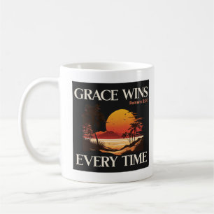 Grace gewinnt jedes Mal - ROMANS 5:20 Kaffeetasse