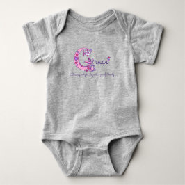 Grace Girls G Name bedeutet Monogramm Baby Baby Strampler