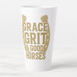 Grace, Grit & Good Horses Western Milchtasse
