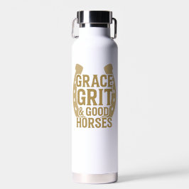 Grace, Grit & Good Horses Western Wasserflasche Trinkflasche