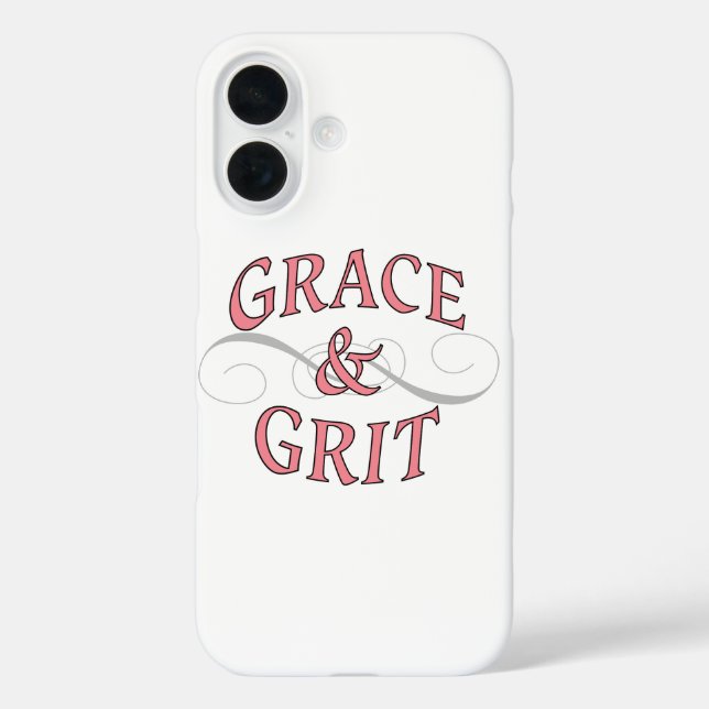 Grace & Grit in Rosa und Grau Case-Mate iPhone Hülle (Rückseite)