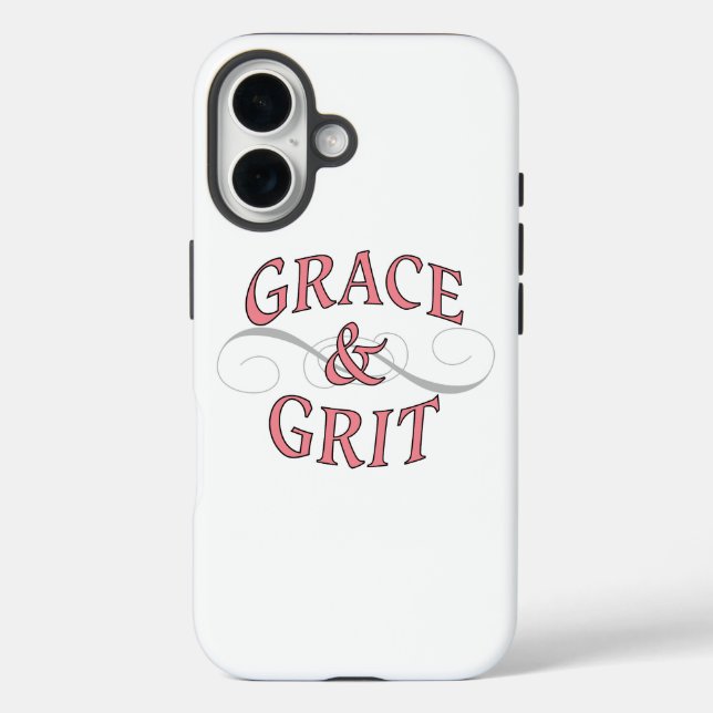 Grace & Grit in Rosa und Grau Case-Mate iPhone Hülle (Rückseite)