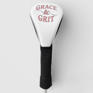 Grace & Grit in Rosa und Grau Golf Headcover