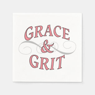 Grace & Grit in Rosa und Grau Serviette