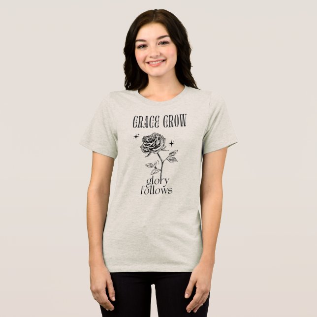 Grace Grows & Glory Folks Tri-Blend Shirt (Vorderseite voll)