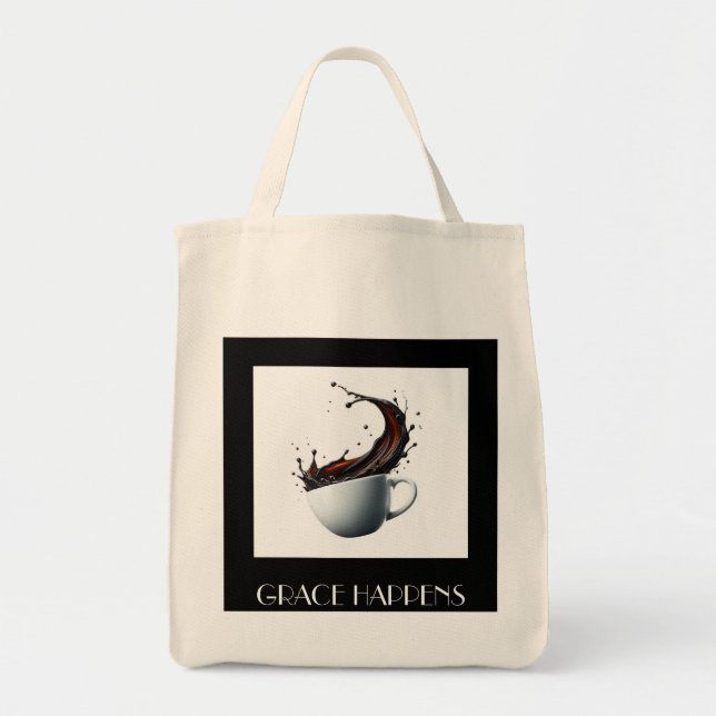"Grace Happens" Tote Bag - Ephesianer 2:8-9 Tragetasche (Vorne)