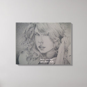 Grace in Ash: Portrait von Beauty Canvas Print Leinwanddruck