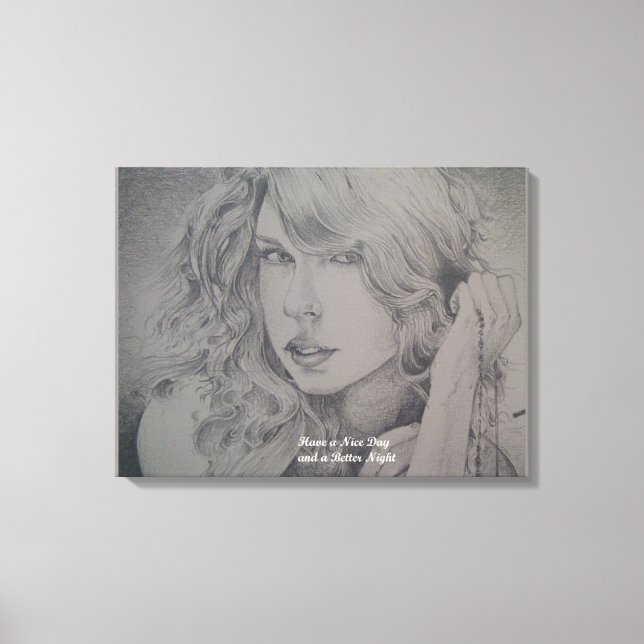 Grace in Ash: Portrait von Beauty Canvas Print Leinwanddruck (Vorderseite)