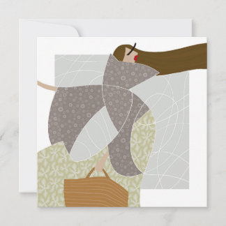 Grace in Chaotic Currents Glam Fashion Art Card Mitteilungskarte