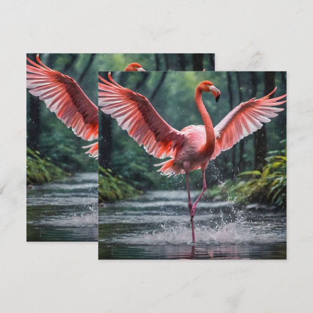 Grace in Flight: Der rosa Flamingos Riverdance (Vorne/Hinten)