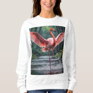Grace in Flight: Der rosa Flamingos Riverdance Sweatshirt