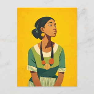Grace in Green und Gold Postkarte