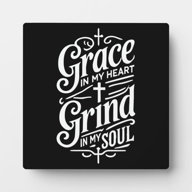 Grace in meinem Herzen, Grind in meinem Soul - Hus Fotoplatte (Vorderseite)
