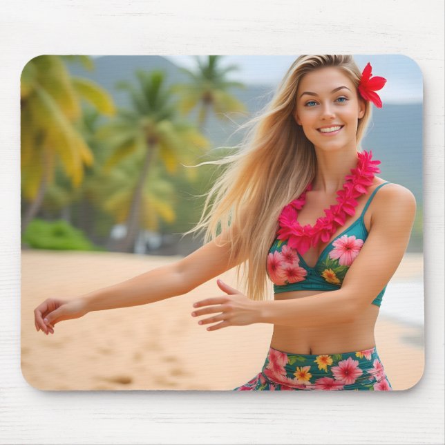 Grace in Motion: Helenas Strandtanz Mousepad (Vorne)