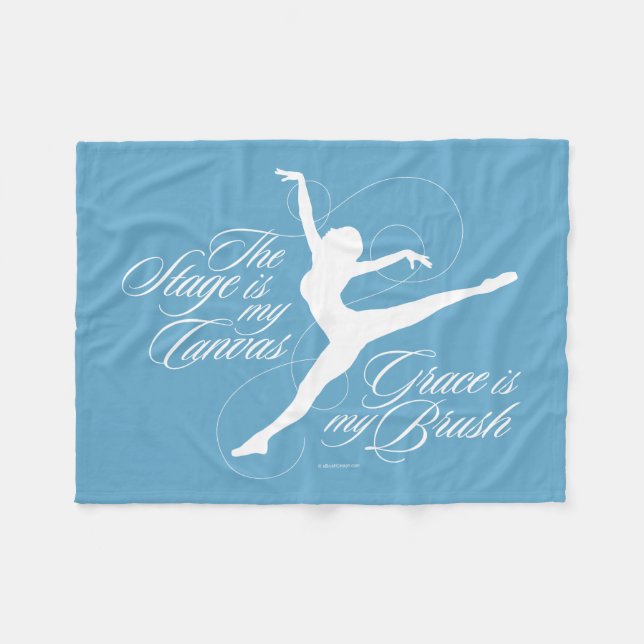 Grace Is My Brush (Tanz) Fleecedecke (Vorderseite (Horizontal))
