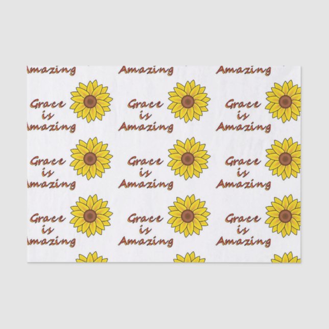 Grace ist Phantastisch - Sonnenblume Seidenpapier (Vorderseite)