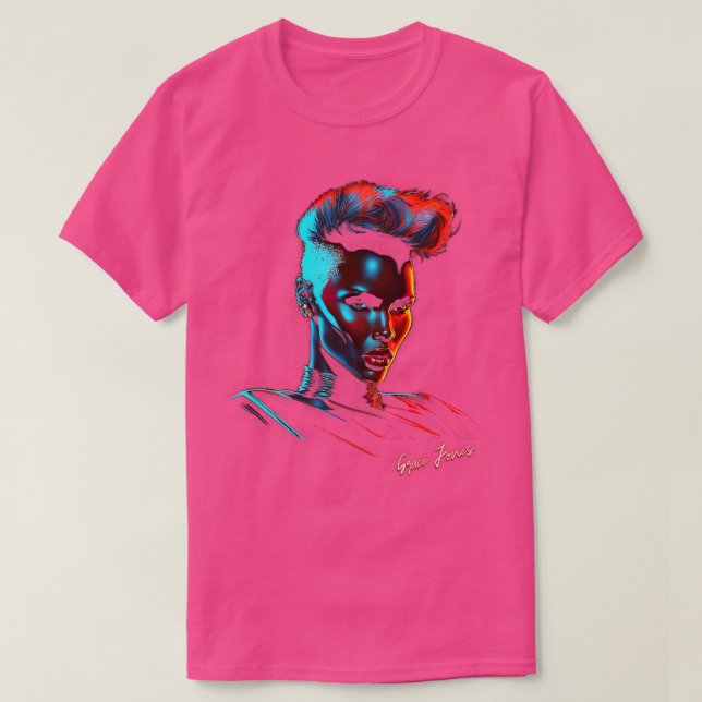 Grace Jones 80er Style Ästhetische Gestaltung 1 T-Shirt (Design vorne)