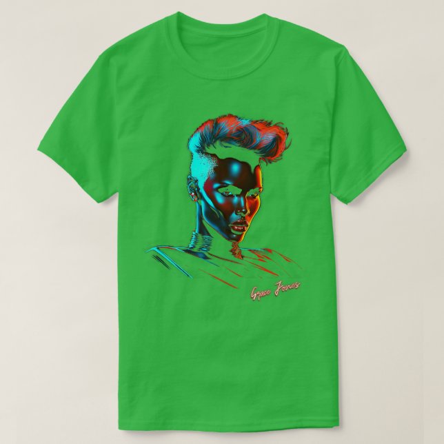 Grace Jones 80er Style Ästhetische Gestaltung 1 T-Shirt (Design vorne)