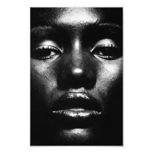 Grace Jones in Schwarzweiß Fotodruck