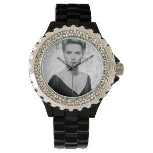 Grace Kelly, 1955 Kristall Black Enamel Watch Armbanduhr