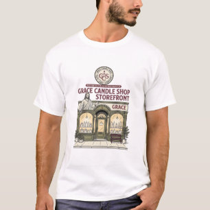 Grace Kerzenladen Schaufenster Jesus Kerzenladen S T-Shirt