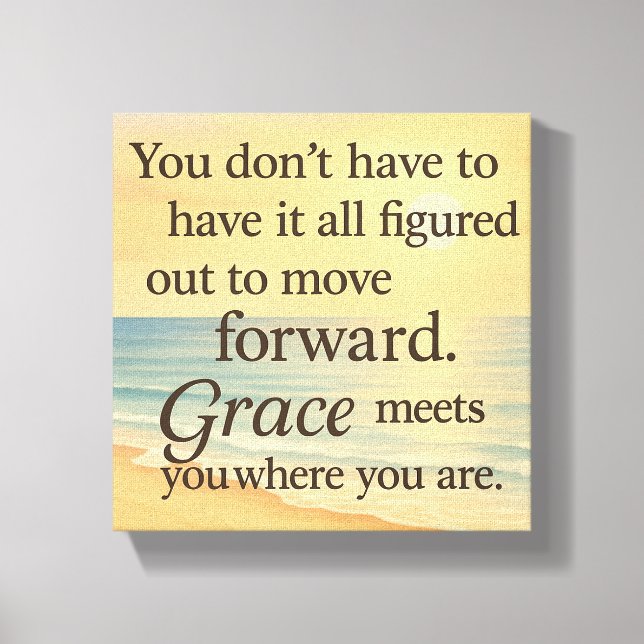 Grace Meets You – Uplifting Ocean-Inspired Canvas  Leinwanddruck (Vorderseite)