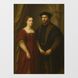 Grace of the Renaissance - Portrait of a Noblewoma Fensteraufkleber