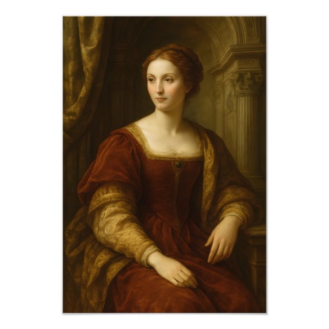 Grace of the Renaissance - Portrait of a Noblewoma Fotodruck (Vorne)