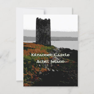 Grace O'Malleys Burg auf Achill Island Postkarte