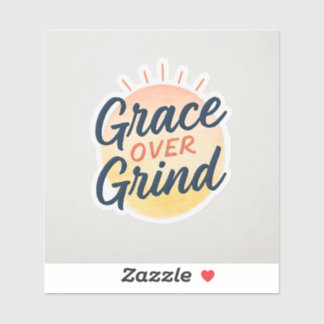 Grace Over Grind Faith Sticker | Christlich Motiva