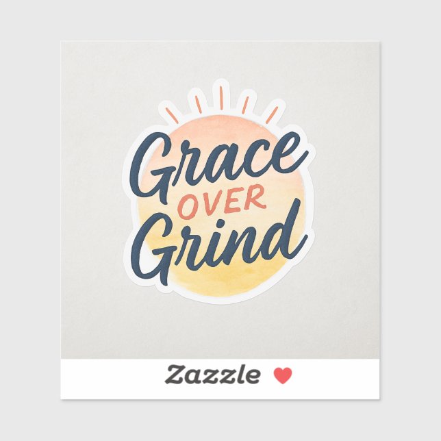 Grace Over Grind - FaithFuel Vinyl Sticker | Inspi (Blatt)