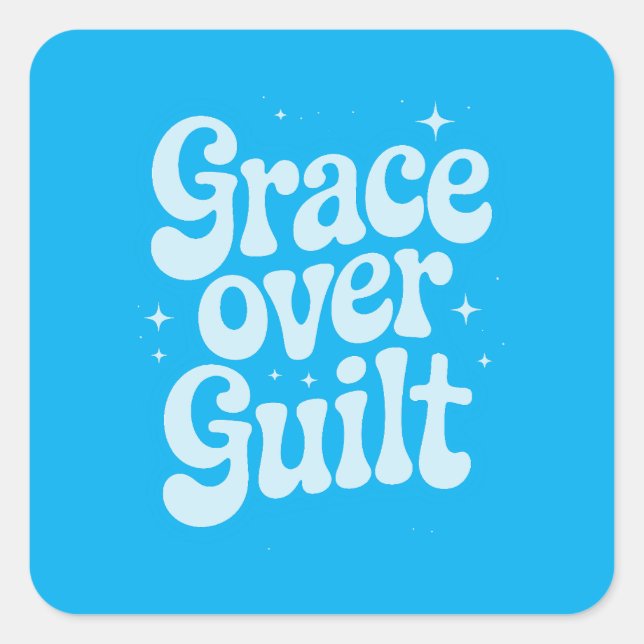 Grace Over Guilt Square Sticker (Vorderseite)